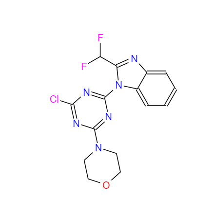 CAS：475111-38-7，4-(4-氯-6-(2-(二氟甲基)-1H-苯并[d]咪唑-1-基)-1,3,5-三嗪-2-基)嗎啉 