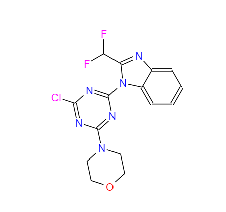CAS：475111-38-7，4-(4-氯-6-(2-(二氟甲基)-1H-苯并[d]咪唑-1-基)-1,3,5-三嗪-2-基)嗎啉 