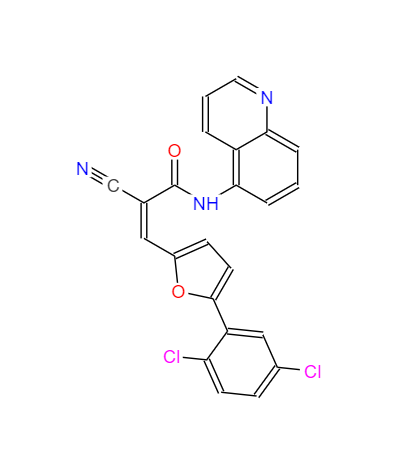 CAS：304896-28-4，2-氰基-3-(5-(2,5-二氯苯基)呋喃-2-基)-N-(喹啉-5-基)丙烯酰胺 