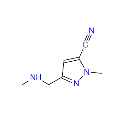 CAS：1454852-76-6，1-甲基-3-((甲基氨基)甲基)-1H-吡唑-5-甲腈 