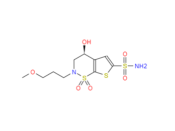CAS：154127-42-1，(S)-3,4-二氫-4-羥基-2-(3-甲氧基丙基)-2H-噻吩并[3,2-e]-1,2-噻嗪-6-磺胺-1,1-二氧化物 