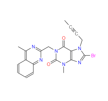 CAS：853029-57-9，8-溴-7-(2-丁炔)-3-甲基-1-((4-甲基喹唑啉-2-基)甲基)-黃嘌呤 
