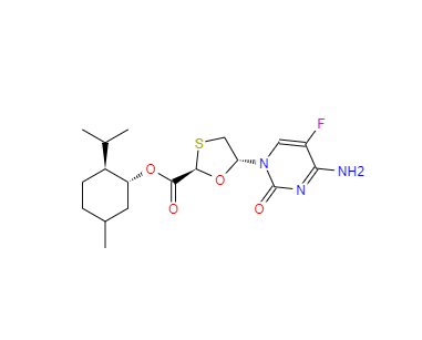 CAS：764659-72-5，(2R,5S)-5-(4-氨基-5-氟-2-氧代-1(2H)-嘧啶基)-1,3-噻烷-2-羧酸 (1R,2S,5R)-5-甲基-2-(1-甲基乙基)環(huán)己酯