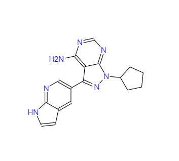 CAS：1092788-83-4，1-環(huán)戊基-3-(1H-吡咯并[2,3-B]吡啶-5-基)-1H-吡唑并[3,4-D]嘧啶-4-胺