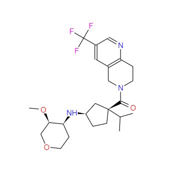 CAS：624733-88-6，1,5-脫水-2,3-雙脫氧-3-[[(1R,3S)-3-[[7,8-二氫-3-(三氟甲基)-1,6-萘啶-6(5H)-基]羰基]-3-(1-甲基乙基)環(huán)戊基]氨基]-