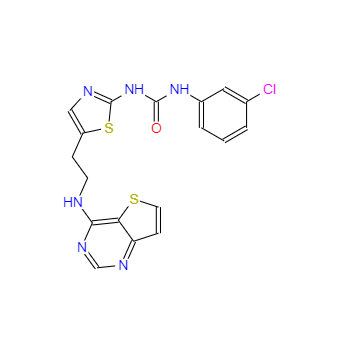 CAS：1057249-41-8，N-(3-氯苯基)-N-[5-[2-(噻吩并[3,2-D]嘧啶-4-基氨基)乙基]-2-噻唑基]脲