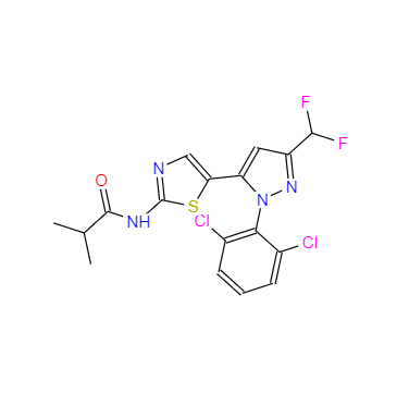 CAS：1338247-35-0，N-(5-(1-(2,6-二氯苯基)-3-(二氟甲基)-1H-吡唑-5-基)噻唑-2-基)異丁酰胺