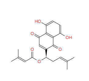 CAS：24502-79-2，β,β-二甲基丙烯酰紫草素 ，
